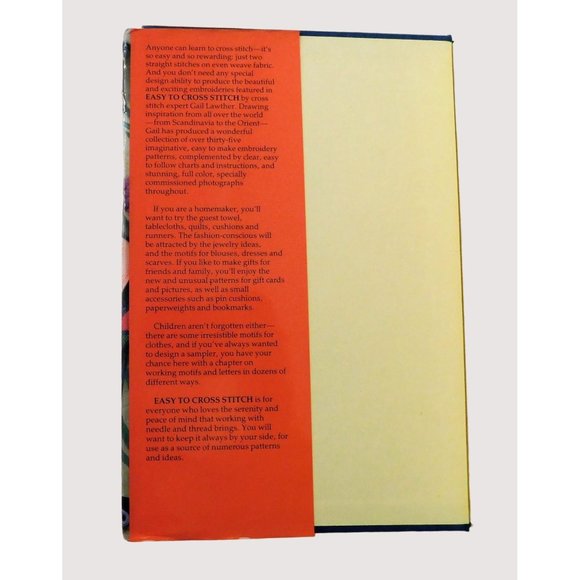 Easy to Cross Stitch by Gail Lawther 1991 Colorful Illustrations Hardback Jacket - Picture 3 of 9